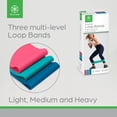 thumbnail image 3 of Gaiam Loop Resistance Exercise Bands with Exercise Guide 3-Piece, 3 of 9