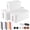 White, variant on Wooden Black Cable Organizer 3 Pack 18 Set Home Office Cord Management