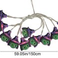 thumbnail image 3 of Fmbmuo Halloween Pumpkin LED String Lights Grim Pumpkin Design Battery-Operated Outdoor Festival Decor, 3 of 5