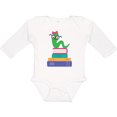 thumbnail image 3 of Inktastic Bookworm Girls Reading Gift Girls Long Sleeve Baby Bodysuit, 3 of 5