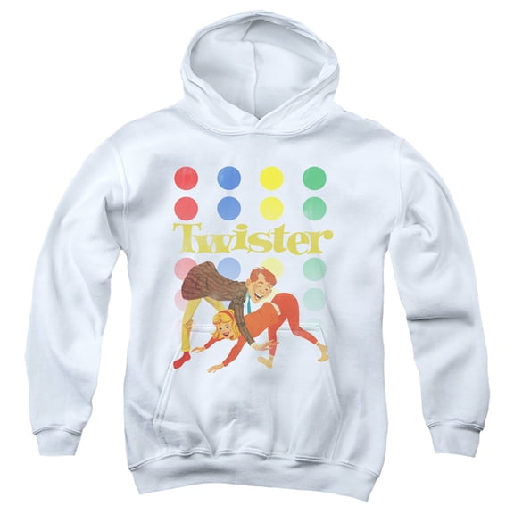 Twister Old School Twister Youth Pullover Hoodie Sweatshirt White