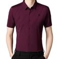 thumbnail image 1 of Camisa de manga corta para hombre, estilo urbano, ligera, moderna y elegante. SG, 1 of 9