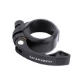 thumbnail image 1 of Abrazadera de tija de sillín de bicicleta de liberación rápida para tija de sillín de 33,9 mm de aleación de aluminio anodizado Negro, 1 of 9