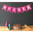 thumbnail image 2 of Inkdotpot I Am FiveReady To HangHappy Birthday Sign UnicornBirthday BuntingParty Supplies For Boy, 2 of 4