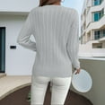 thumbnail image 4 of ManxiVoo Women's Knit Sweater Long Sleeve Round Neck Casual Fall Top Soft Comfortable Everyday Pullover for Layering Outfits XL Size Silver, 4 of 6