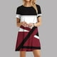 thumbnail image 2 of Vestido de Manga Corta para las Mujeres Casual Impreso Cuello Redondo, Vestido de las Señoras para la Primavera Y el Verano de Uso Diario, 2 of 9