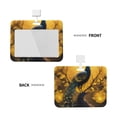 thumbnail image 2 of Kdxio Elegant Gold Leaf Peacock Card Badge Holder Work Badge Sleeve for Office, School, Factory, ID Credit Cards, Driver Licenses and Passes, 2 of 7