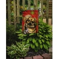 thumbnail image 2 of Tibetan Spaniel Red Green Snowflake Holiday Christmas Garden Flag, 2 of 2