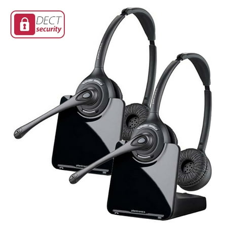 Plantronics CS520 Noise Canceling Stereo Wireless Headset w/ Conference Call Ability (2 (Best Conference Call Providers)