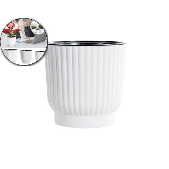 Self Absorbing Resin Flowerpot, Round Plant Pot, Personalized Tabletop Planter for Office Desk Home Decor