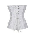 thumbnail image 5 of Kilaqueen Womens Vintage Jacquard Overbust Corset Top Bustier Bodice Steampunk Satin Steel Boned Waist Cincher Body Shaper Sexy Push Up Corset Shapewear, 5 of 5