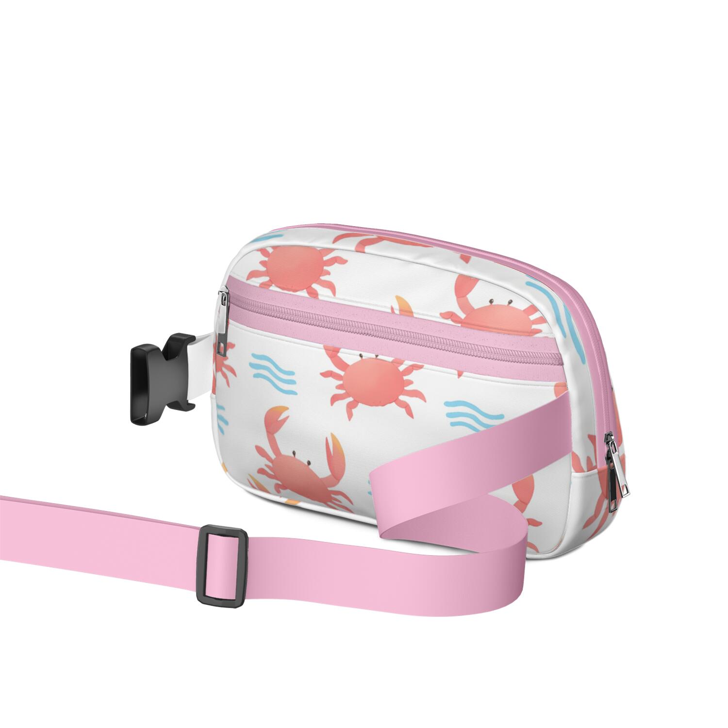 Belt Bag Fashion Waist Packs Bag with Adjustable Strap Marine Adorable Crab Sporty Waist Pack for Running for Workout