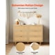 thumbnail image 4 of Cómoda de ratán VEVOR de 6 cajones, cómoda doble para dormitorio, cómoda de ratán natural con tiradores y patas de metal, cómoda moderna de madera para organizar y guardar ropa en el dormitorio, 4 of 8