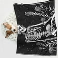thumbnail image 6 of Yiaed Vintage Black white Plant skull Print Dog Blankets-Cat Blanket Washable for Couch Protection,Puppy Blanket, Soft Plush Reversible Throw Furniture Protector-Large, 6 of 8