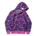 thumbnail image 3 of Sudadera Con Capucha Para Mujeres Hombres Con Estampado De Boca De Tiburón Chaqueta Suelta Casual Con Cremallera, 3 of 4