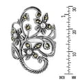 thumbnail image 5 of Beautiful Marcasite Flower Vine .925 Silver Ring-6, 5 of 6