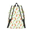 thumbnail image 2 of Lsque Vegan Fruit Carrot Pattern Canvas Daypack, Durable Backpack, High-quality Versatile Backpack,Vintage Compact Backpack-Small, 2 of 6