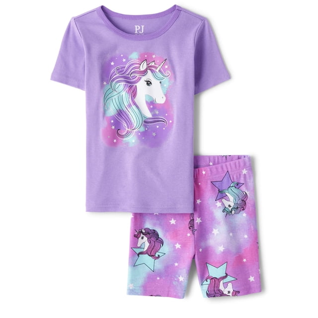 Conjunto de pijama The Children's Place de manga corta, 100% algodón