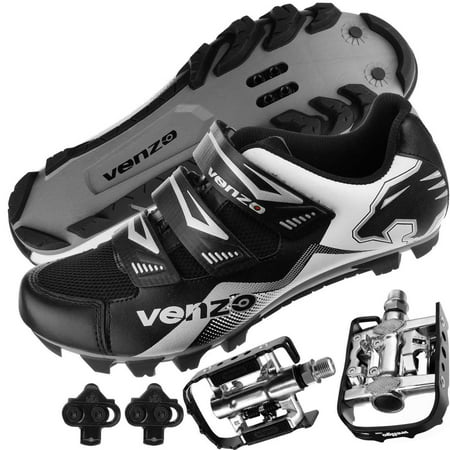 Venzo Mountain Bike Bicycle Cycling Shimano SPD Shoes + Multi-Use (Best Tri Bike Shoes)