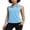Light Blue, variant on Pinspark Polo T Shirts for Women Sleeveless Golf Shirts Quick Dry Tennis Shirt Solid Workout Shirt