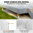 thumbnail image 3 of VEVOR 6"x 6" Post Base, 1Pcs Stainless Steel Adjustable Post Anchor Bracket(Internal 5.9 x 5.5"), Adjustable Post Base for Pavilion Deck Porch Handrail Railing Support Decorative Anchor Plate, 3 of 9