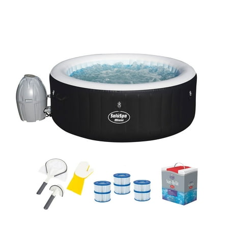 Bestway Hot Tub, Filter Pump, Cleaning Tool & Sanitizer (Best Way To Clear Brush)