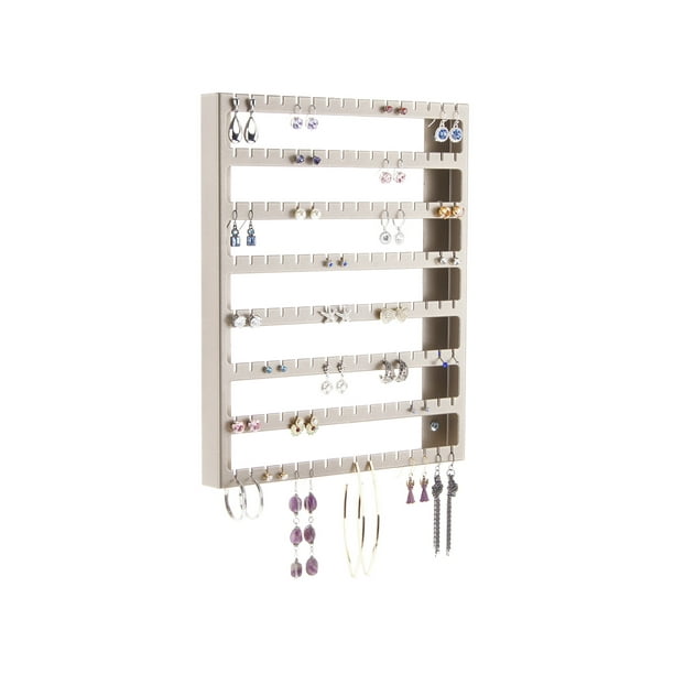 Angelynn S Stud Dangle Earring Holder Wall Mount Hanging Jewelry Organizer Display Closet Storage Rack Luka Satin Nickel Silver Com - Wall Mounted Earring Holder Angelynn S Stud Dangle Earring Holder Wall Mount Hanging Jewelry Organizer Display Closet Storage Rack Luka Satin Nickel Silver Com - Wall Mounted Earring Holder
