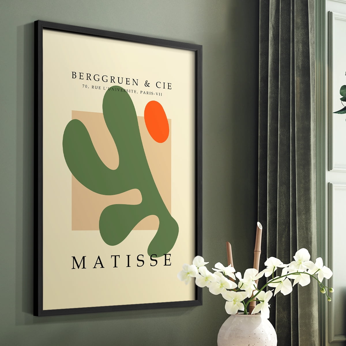 Matisse CCCXLI in Black Solid Wood 16 x 20 Framed Print