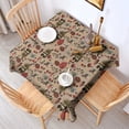 thumbnail image 2 of Red Mushroom Flower Brown Pattern Square Tablecloth,Waterproof Square Table Cover,Wipeable Spillproof Washable Table Cover for Home Kitchen Party Decor 60"x60"(152x152cm), 2 of 6