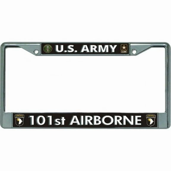 U.S. Army 101st Airborne #2 Chrome License Plate Frame