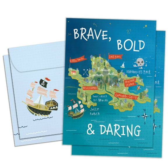 Tree-Free Greetings Birthday Greeting Card 2 Pack, 5x7, Be Brave (GT65300)