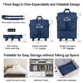 thumbnail image 2 of Luggage Hanke, expandible y plegable, con ruedas, 68/98 L, azul, 2 of 9