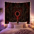 thumbnail image 2 of Menacing Serpent with Winged Gargoyles in Occult Scene, Eerie Gothic for Horror Fans, Mystical Wall Art Decor, Halloween Gift, Tapestry Wall Hanging for Bedroom and Living Room, 2 of 7
