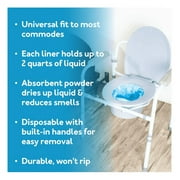 Carex Commode Liner Bags with Absorbent Powder, Disposable and Leakproof, 7 Count