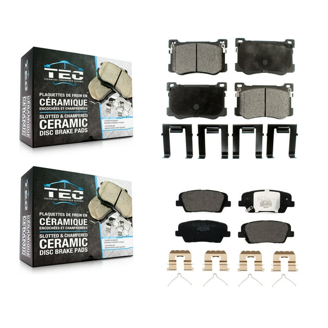 TEC Front Rear Ceramic Brake Pads Kit for Car 2018-2020 Genesis G80 3.3L KTC-100761