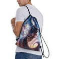 thumbnail image 4 of Yiaed Urban Style Colorful Dragon Print Drawstring Bags Drawstring Backpack Bulk String Back Pack Gym Sport Bag-Medium, 4 of 5