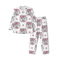 thumbnail image 1 of Balery Cartoon Poodle Dog Pijama para Hombre de Dos Piezas con Manga Larga, Conjunto de Dormir y Descanso Suave con Bolsillos-XX-Large, 1 of 5