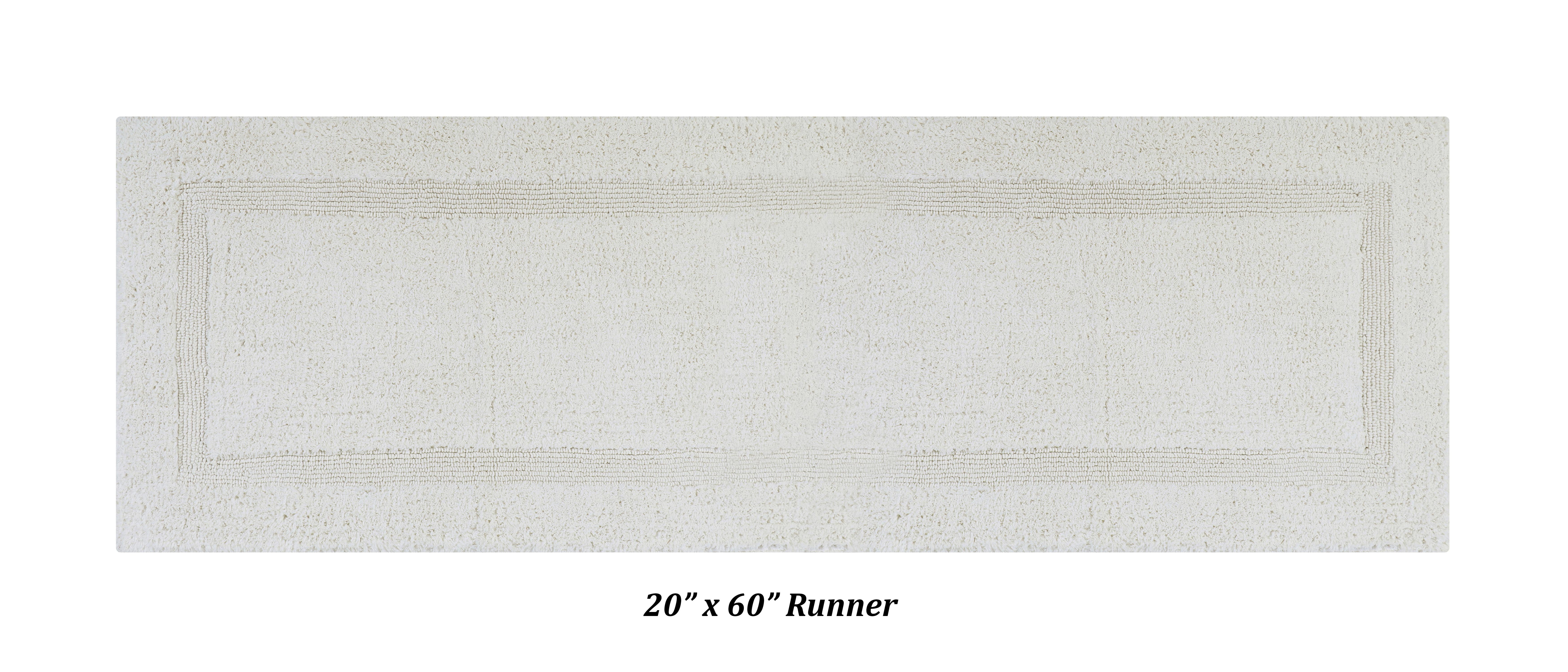 Better Trends Premium 3 Piece Bathroom Rug Set 100% Cotton, Extra Soft Tufted Bath Mat, Water Absorbent & Reversible Mat, Ivory Lux Collection