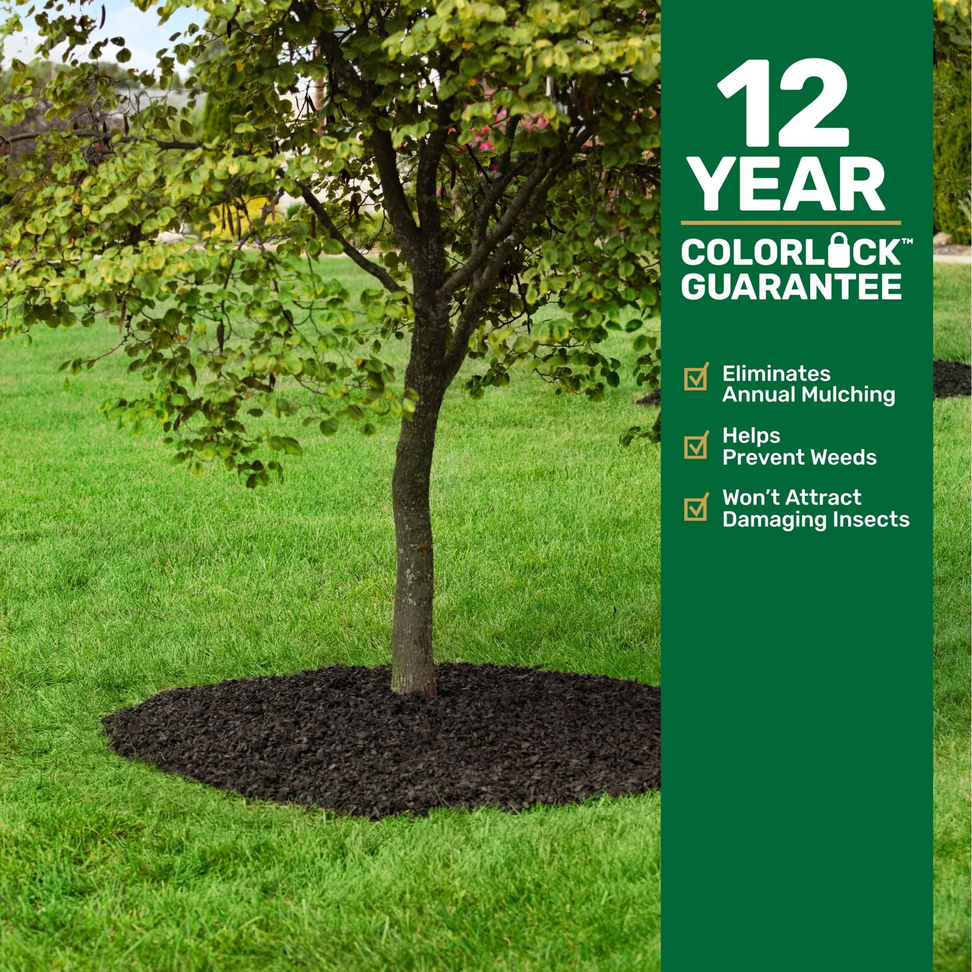 GroundSmart Black Rubber Mulch, 1.5 Cu Ft