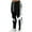 Black, variant on WREESH Men's Jogger Sweatpants Casual Patchwork Tight Fitting Elastic Waist Pockets Fitness Sport Pants Black