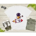 thumbnail image 2 of Astronaut Space Lovers Gift Guitarist Spaceman Graphic Rocket Adult Men Women Kids Boys Girls Shirt Astronaut Birthday Present T-shirt, 2 of 8