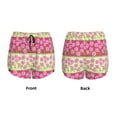 thumbnail image 5 of Picia Flowers Pattern Women's 2 in 1 Athletic Running Shorts High Waisted Workout Casual Gym Sweat Shorts with Comfy Liner Zipper Pockets-Small, 5 of 9