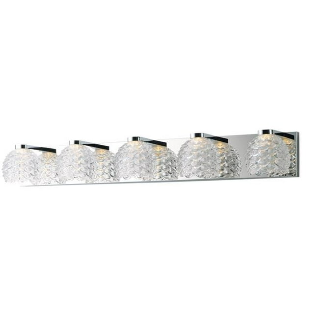 Maxim 9065CWPC 4.75 x 36.25 in. Fringe LED 5-Light Bath Vanity, Polished Chrome