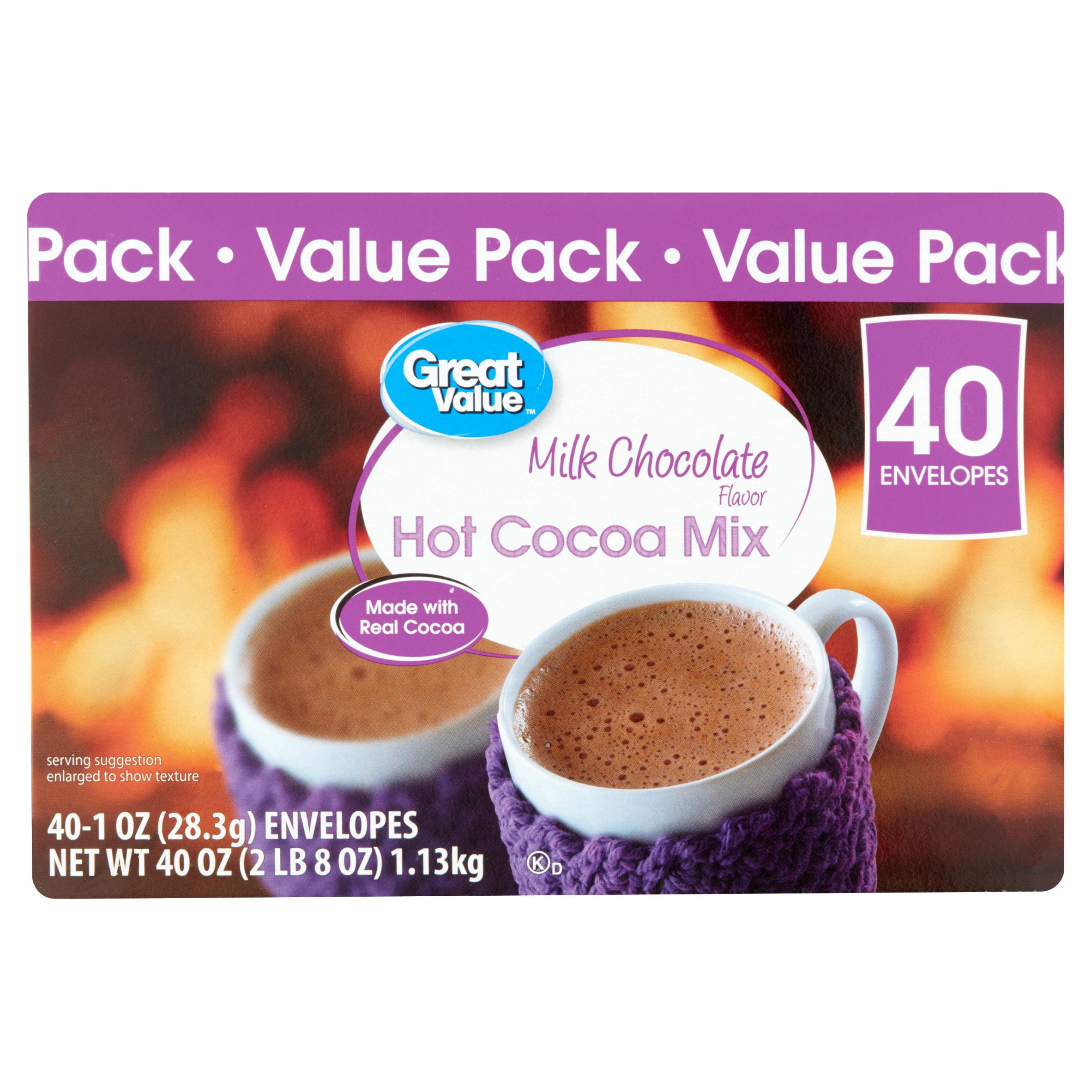 Great Value Milk Chocolate Hot Cocoa Mix, 40-1 oz Envelopes by Wal-Mart Stores, Inc.