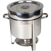 TrueCraftware- 11 Qt. Marmite Soup Chafing Dish Stainless Steel Complete Set- Food Warmer Chafer Buffet Warmer Soup Chafer Soup Warmer for Catering Event Party Buffet Weddings