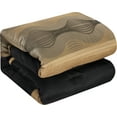 thumbnail image 2 of Nanshing Kath 7 Piece Luxury Contemporary Comforter Set, Black Gold, California King, 2 of 11