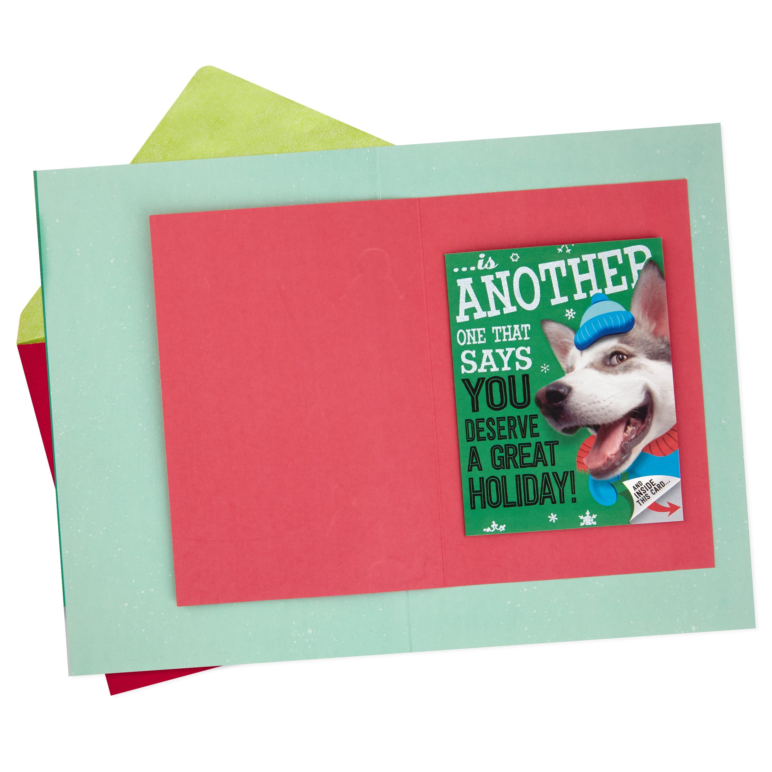 Hallmark Pop-up Christmas Greeting Card (Cute Dog Heartfelt Hug)