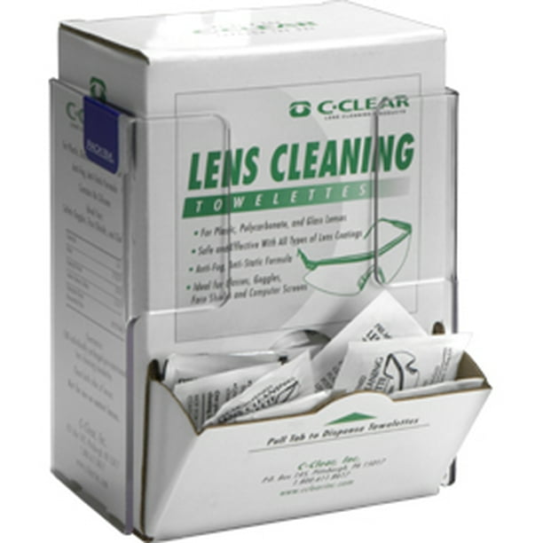 Lens Cleaning Towelette / Respirator Wipe Box Holder, CLEAR PLASTIC