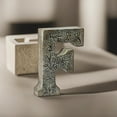 thumbnail image 2 of HANDMADE ECO-FRIENDLY "F" WOOD ALPHABET LETTER BLOCK FOR WALL MOUNT & TABLE TOP DÉCOR, Gray Antique Color, Traditional Design, Letter Block For Study Room, Kids Room, Living Room, Hall, Cabin, Offices, 2 of 4