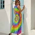thumbnail image 7 of Colorful Swirls Tie-dye Pattern Design Sleeveless Dress Summer Clothes for Women Women's Clothing 2025, 7 of 7